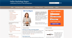 Desktop Screenshot of onlinepsychologydegree.org