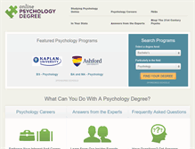 Tablet Screenshot of onlinepsychologydegree.net